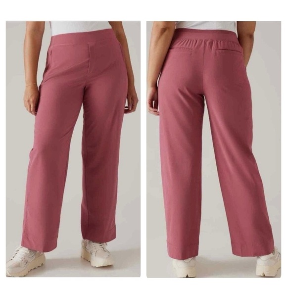 Athleta Pants - NWT ATHLETA Brooklyn Heights New Wide Leg Trousers Pants High Rise Size 12